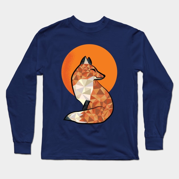 Peaceful Red Fox Long Sleeve T-Shirt by chakibphenix